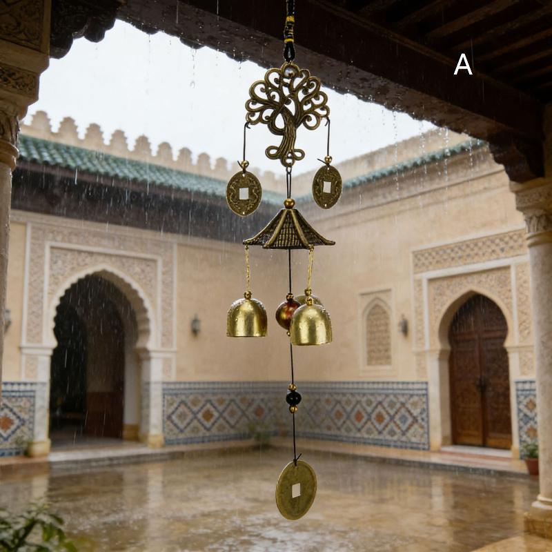 45Cm Pendant Wind Chimes Wind Chimes Wood Home Decoration Lucky Tree Replacement Represents Love And Miss Bells And Wish A