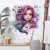 Mermaid Princess Wall Sticker Self-Adhesive Removable for Bedroom Living Room Hallway Closet Dorm Home Decor Art