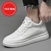 Höjdförhöjande Skor för Män 6 8 10 cm Osynliga Hissneakers Vita Läder Sport Zapatillas De Hombre Stor Storlek 46
