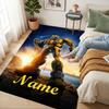 Personalized Name Bumblebee Living Room Non-Slip Area Rug Soft Carpet for Bedroom Playroom Sofa Office Home Decor Doormat