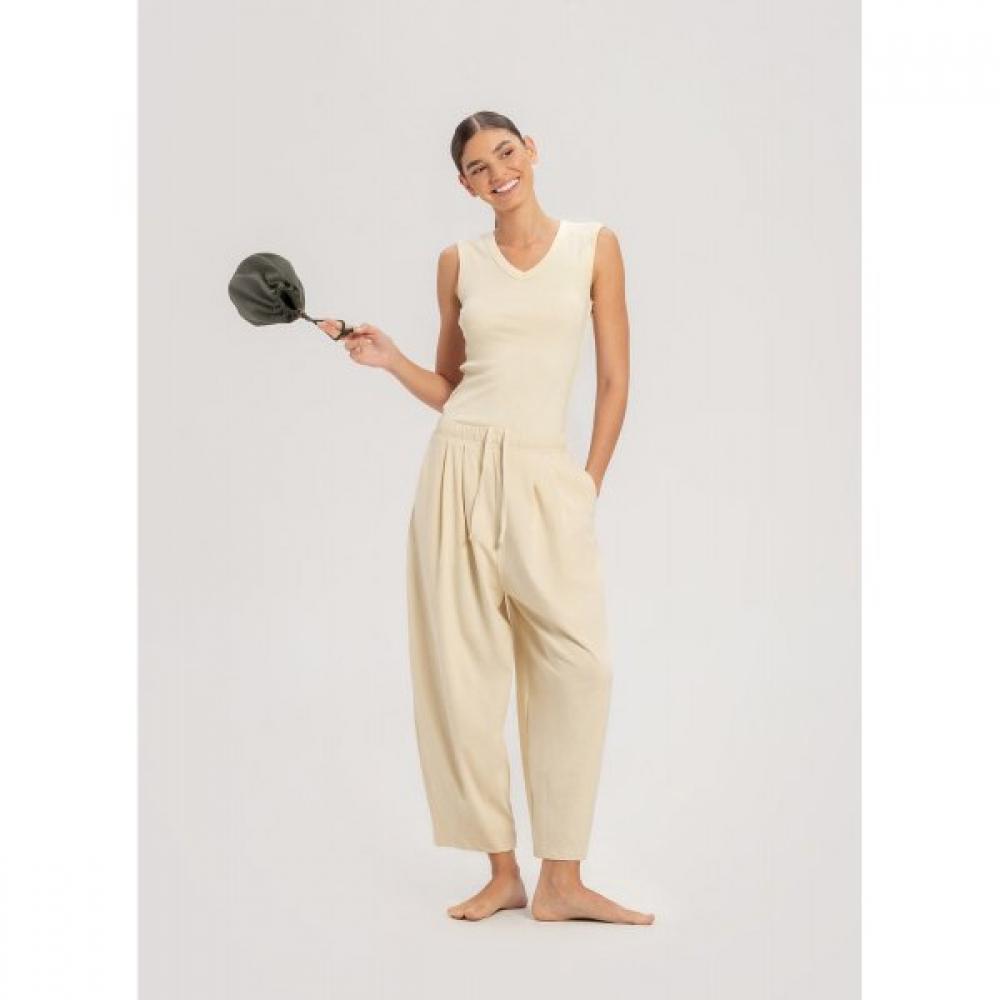 Budhi Mudra Women Essential V sleeVeless Bone White B61002atn51 V08