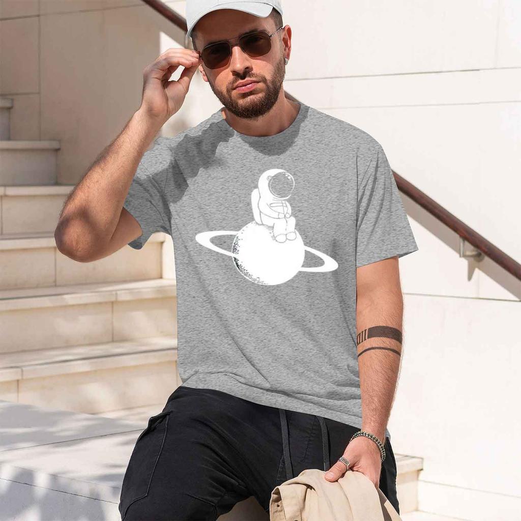 2026 New Model Unisexs Tshirt 100 Cotton Short Sleeve Space Print Unisex T Shirt Casual Summer Loose Unisex Tshirt Cool Tshirt Male T