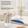 450ML Summer High-value Milk Tea Straw Plastic Cup Transparent Multi-color Thickened Coffee Cup Office Water Cup