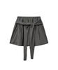 Lougeu Twist Tie Mini Skirt_Black