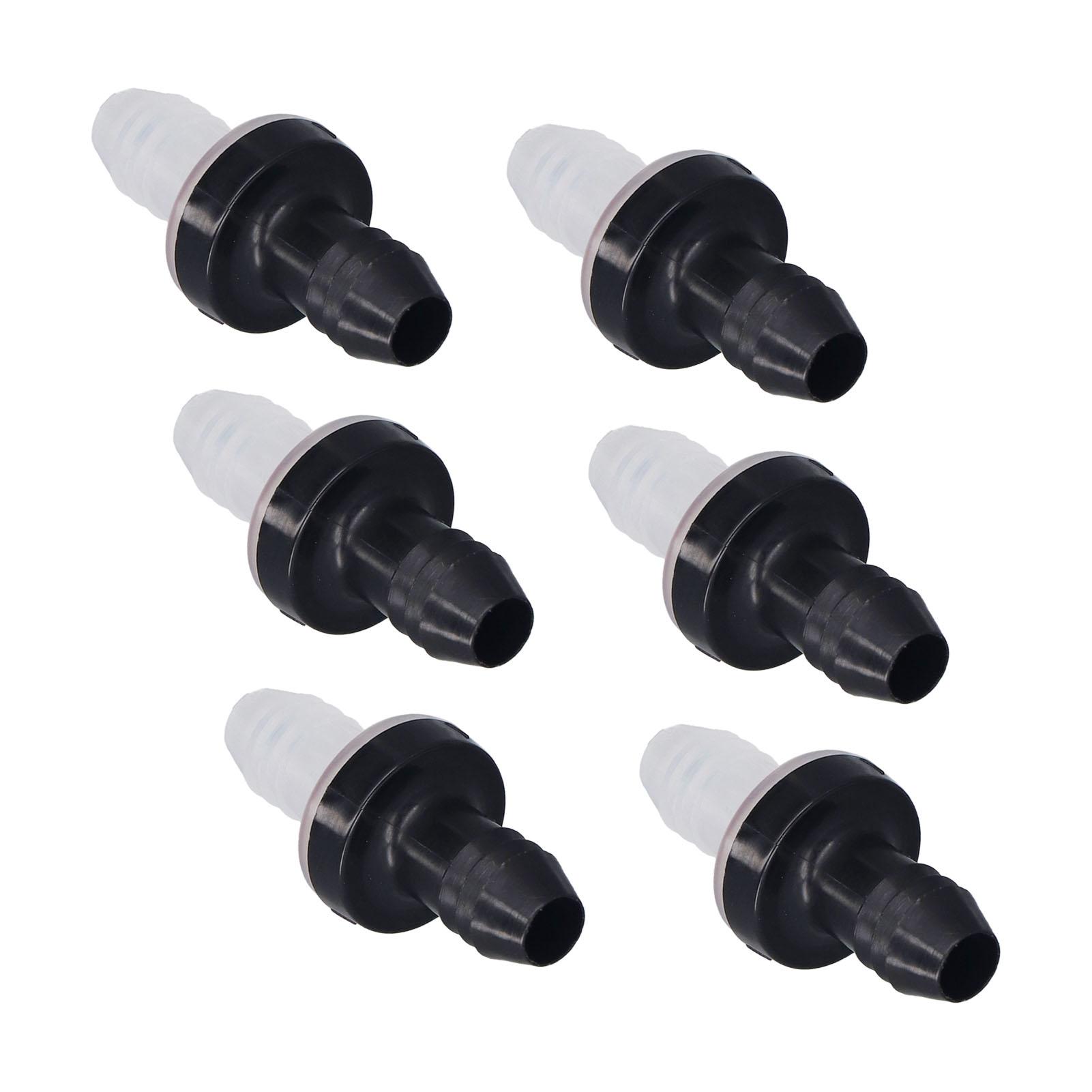 6 Stuks Terugslagklep Plastic Niet-terugkerend 1-weg In-line Klep voor Vloeistof en Gas 3 Celsius 8 inch 10 MM Interface Diameter