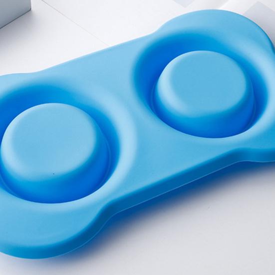 Miska dla zwierząt Wygodna Miska podwójna dla psa zapobiegająca rozlewaniu Mata silikonowa Łatwa do czyszczenia Miska na jedzenie i wodę dla kota Artykuł dla zwierząt