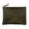 Acacia Style Tochigi Leather [W Kogashi] Natural Vegetable Shrink Pouch (Large) 20cm X 15cm, Genuine Leather, Lightweight, Slim, Made In Japan,