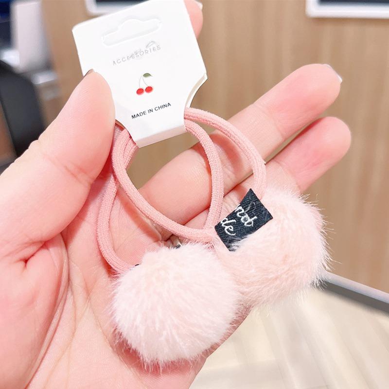 2 Stücke Nette Haar Ball Candy Farbe Kopfbedeckungen Kinder Elastische Haarbänder Kinder Seile Mädchen Zubehör Baby Kopfschmuck