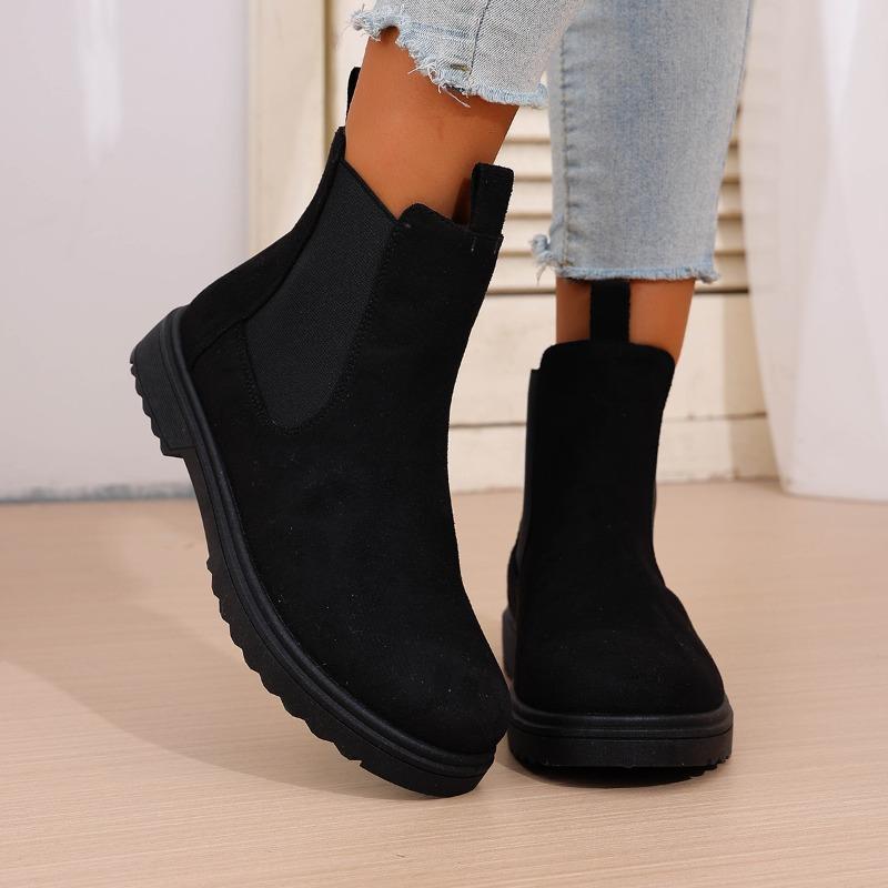 Fashion Flats Suede Women Short Boots 2025 Winter New Trends Comfort Shoes Fashion Classical Ankle Snow Boots Dress Zapatillas De Mujer
