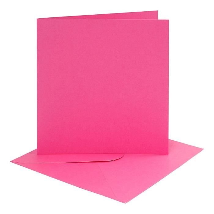 Cartes et enveloppes - Creativ - 4e - Carton solide - Enveloppe avec gomme réhumectable - Mixte
