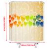 1pc Whimsical Heart Shower Curtain - Rainbow Gradient, Vibrant Glossy Hearts, Polyester, Playful Bathroom Decor