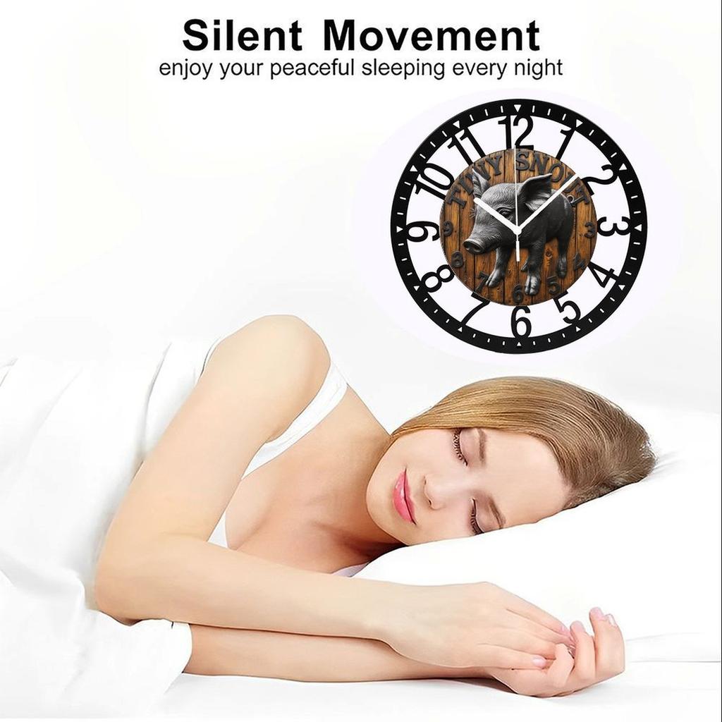 25cm Circular Iron Wall Clock with a T-Rex Skull