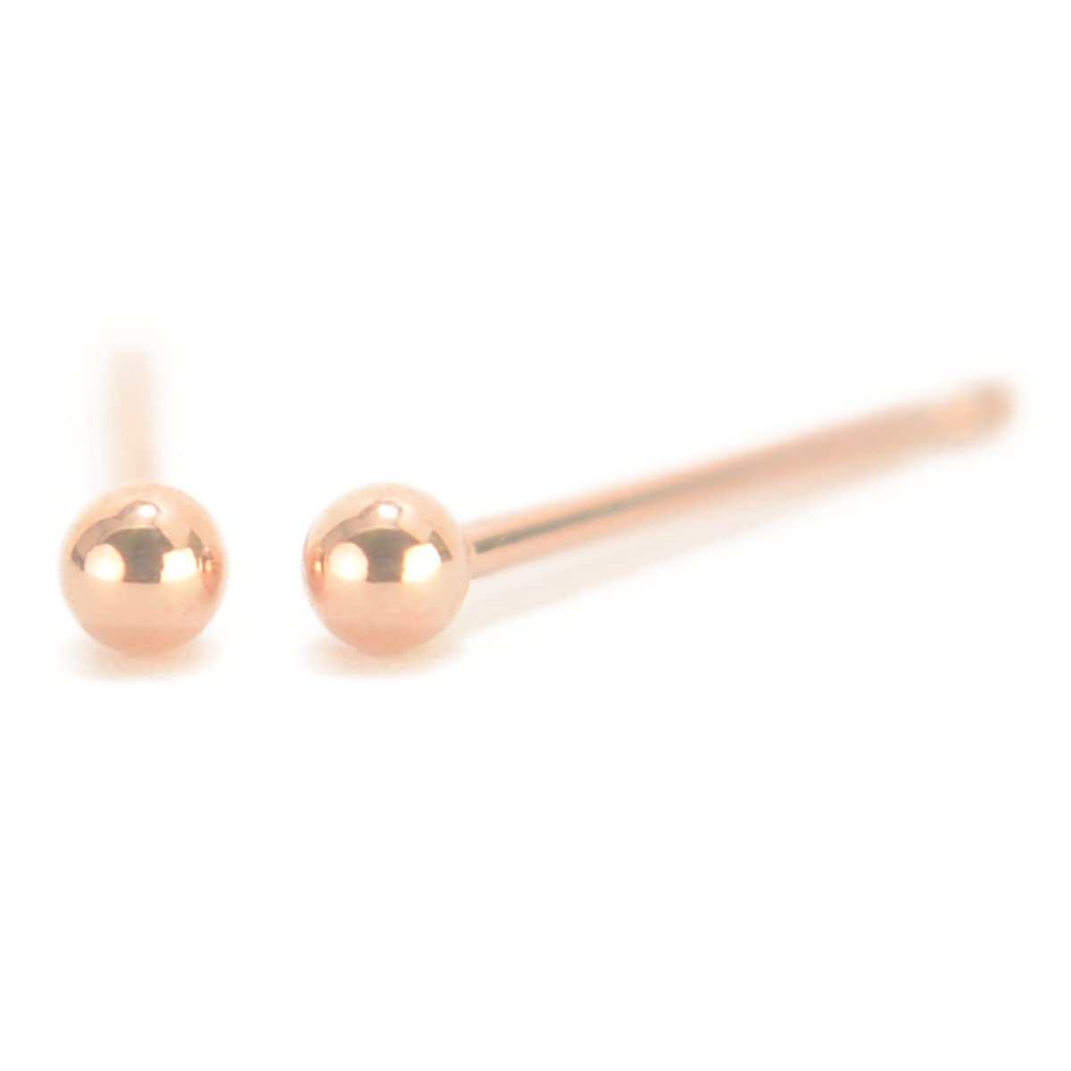 

K10PG pink gold round ball ball sold as a pair for both made in yokomountain earrings, 2mm, earrings, 10K, ears, Japan, (fit catch)