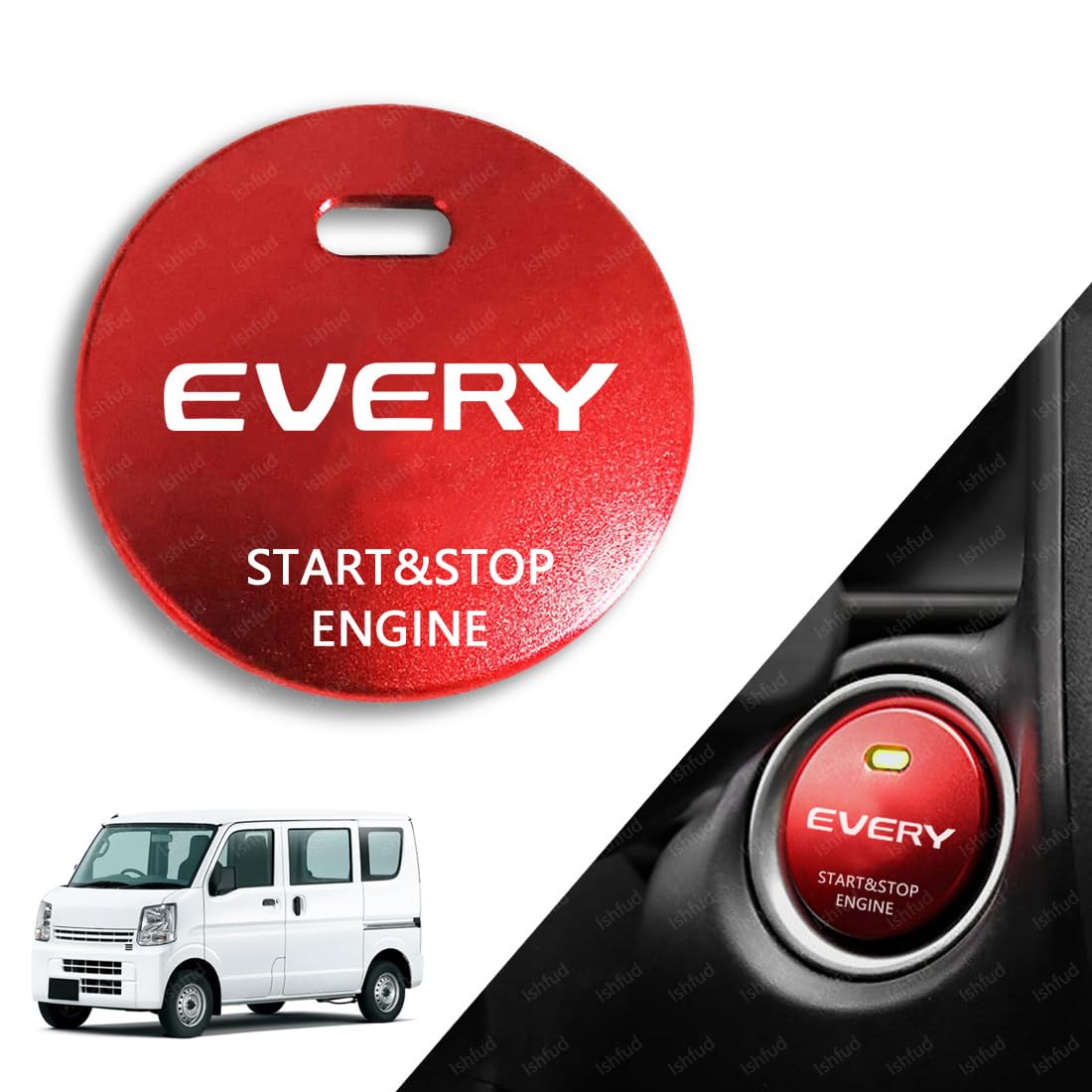 Every Start Button Cover Switch Cover Engine Start Cover Every One Size красный