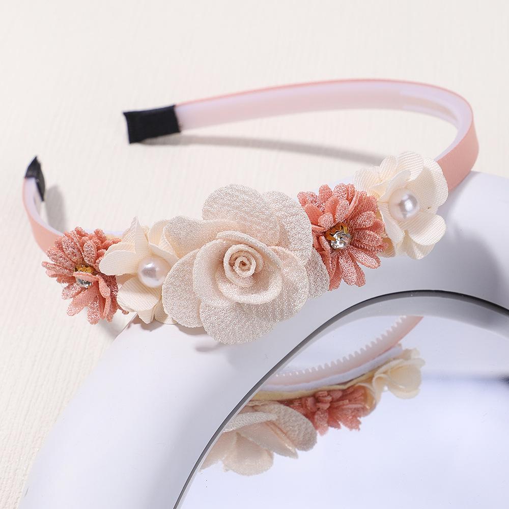 Artificial Floral Headband Realistic Rose Peony Cluster Headpiece Elegant Wedding Flower Crown Party Hair Accessories