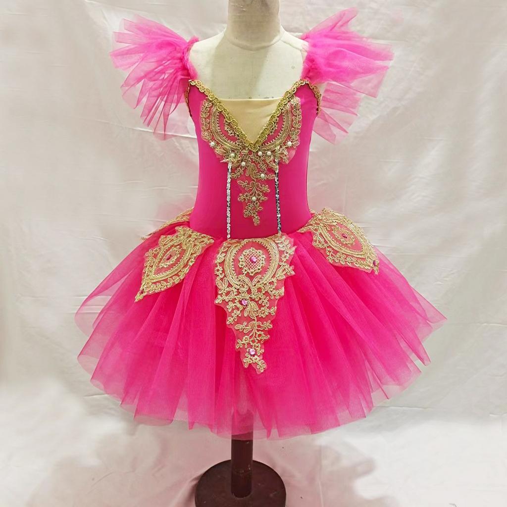 Pink TUTU TUTU Skirt Little Swan Dance Gauze Skirt Princess Dress Girls Ballet Stage Performance Costume