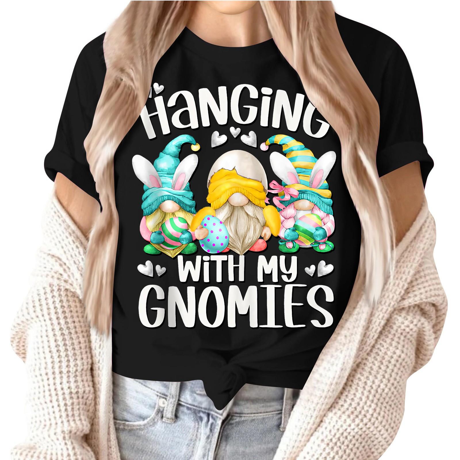 

Женский топ с коротким рукавом и принтом на шее XXL