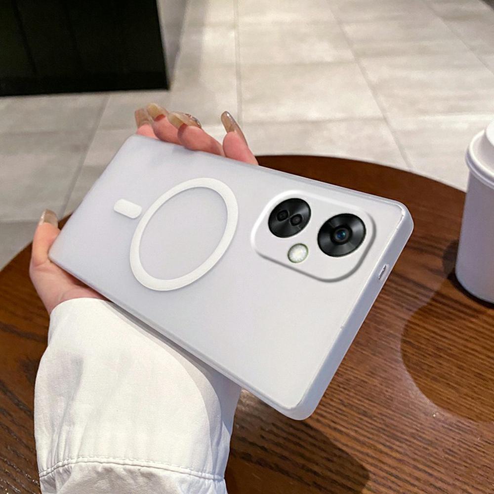 

Для OnePlus Nord CE 3 Lite 5G/Nord N30 5G Магнітний чохол Сумісний з MagSafe Матовий ПК Чохол для телефону із захистом об єктива камери Transparent White