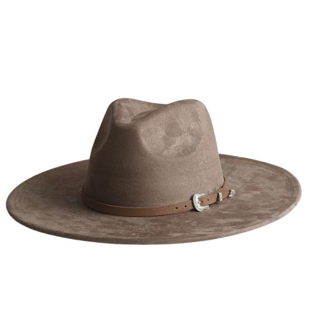 Classic Camel Suede Hat Wide Brim  New Fedora Hat Men Women Autumn Winter Felt Hats Classic Church Fedoras Chapeau Sombrer