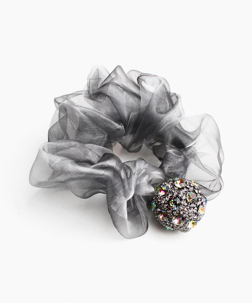 Racoha Austria Cubic & Crystal Ball Chiffon Scrunchie