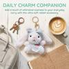Bow Easter Stuffed Bunny Keychain Creative Rabbit Pendant Bag Charm Plush Toy Key Ring  Companion