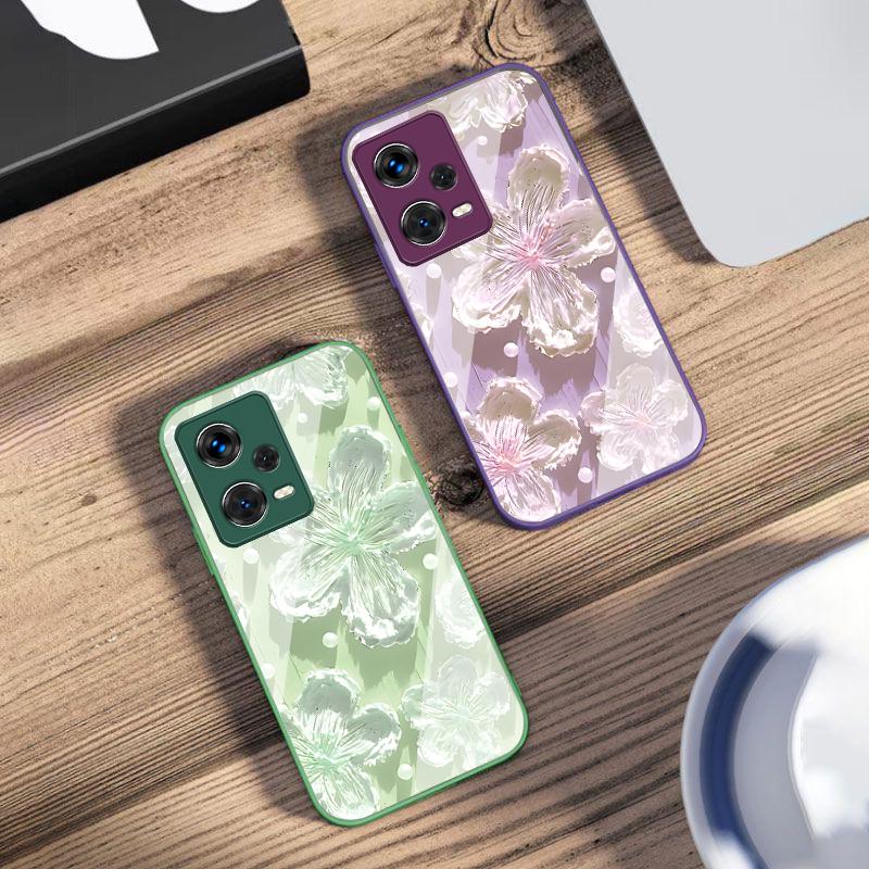Oil painting of sunflowers For Xiaomi 14 Ultra 13 Lite Redmi Note 13 11 Pro 12 Plus Poco X6 3 Pro F4 6 GT Tempered Phone Case