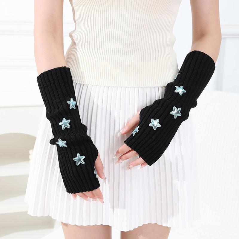 1Pair Women Winter Warm Y2K Outdoor Activities Cycling Riding Arm Cover