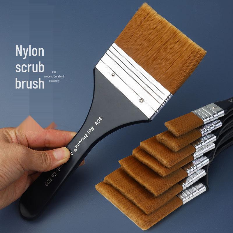 Cross-Border Nylon and Hog Bristle Art Texture Brushes for Oil, Gouache, and Wall Painting