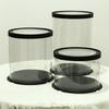 Changbaosen Transparent Round Cake Box with Black Base
