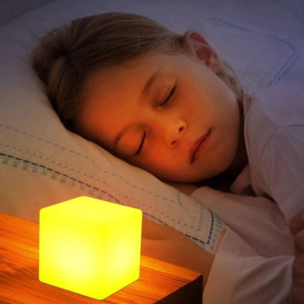 Mini Led Cube Light Colorful Atmosphere Light Desk Decorative Square Night Light  Garden Hotel