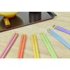 Aoba Chopsticks, Dishwasher Safe, Natural Wood, Colored Pencils, Pretty Yellow, 22.5cm