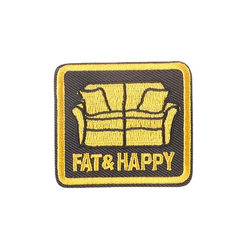 Stickerei-Etikett Kaninchen Stoff-Etikett Englisch Brief Smiley Gesicht Patch Cartoon Kleidung Zubehör Stickerei Aufkleber Stoff Aufkleber