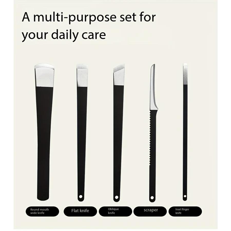 Professional Ingrown Toenail Callus Remover Kit 8PC Stainless Steel Pedicure Tools for Hard Skin Care Nail Knife Blade