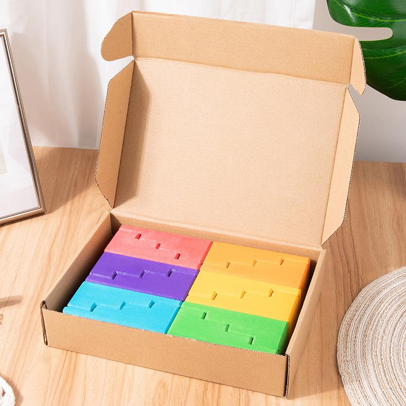 Montessori Educational Open Ended Toys Rainbow Constructor Stairs Blocks Stacker Balance Waldorf Grimms Wooden Toys For Children