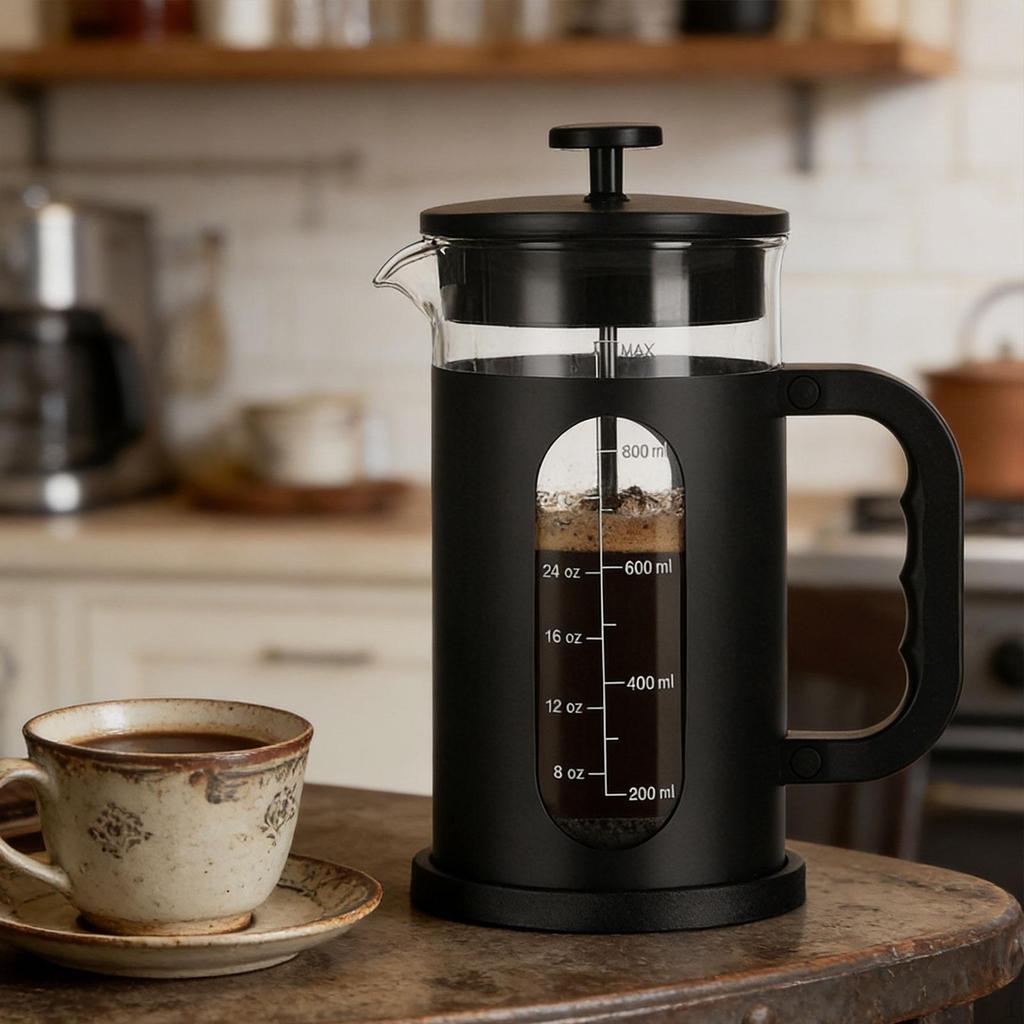 1000ml French Maker for Coffee, Kitchen, Camping, Home Or Office