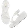 Shoetopia WomenS & Girls White Wedges Sandal Solid Criss-Cross Strap Design Stylish, Comfortable, Durable Heels Perfe