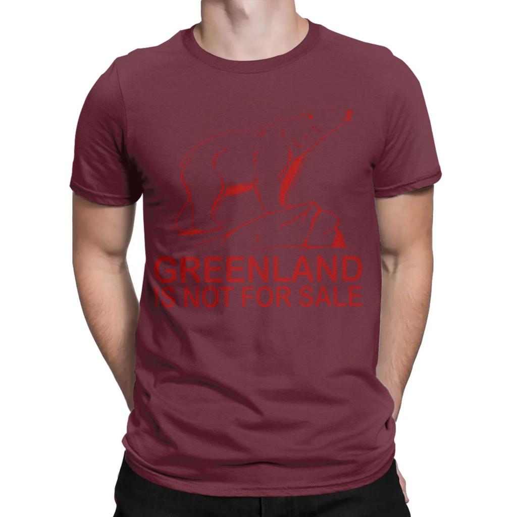 Men's Greenland Polar Bear Politics T Shirt  Pure Cotton Tops Leisure Short Sleeve Crew Neck Tee Shirt New Arrival T-Shirts