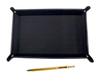 Grained Cowhide Leather Pen Tray In Black with a Slim Set In Gold Japanese-made 60-pen (TRASB-SV60KBP)