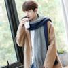 Thickened Long Wool Tassel Scarf Windproof Winter Neckerchief Simple Men Cashmere Scarf  Autumn