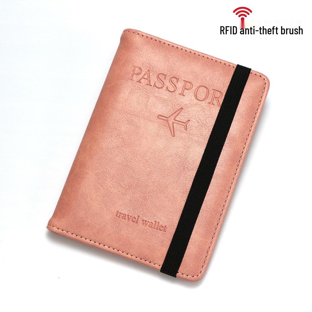 

RFID-Blocking Leather Passport & Card Holder Wallet