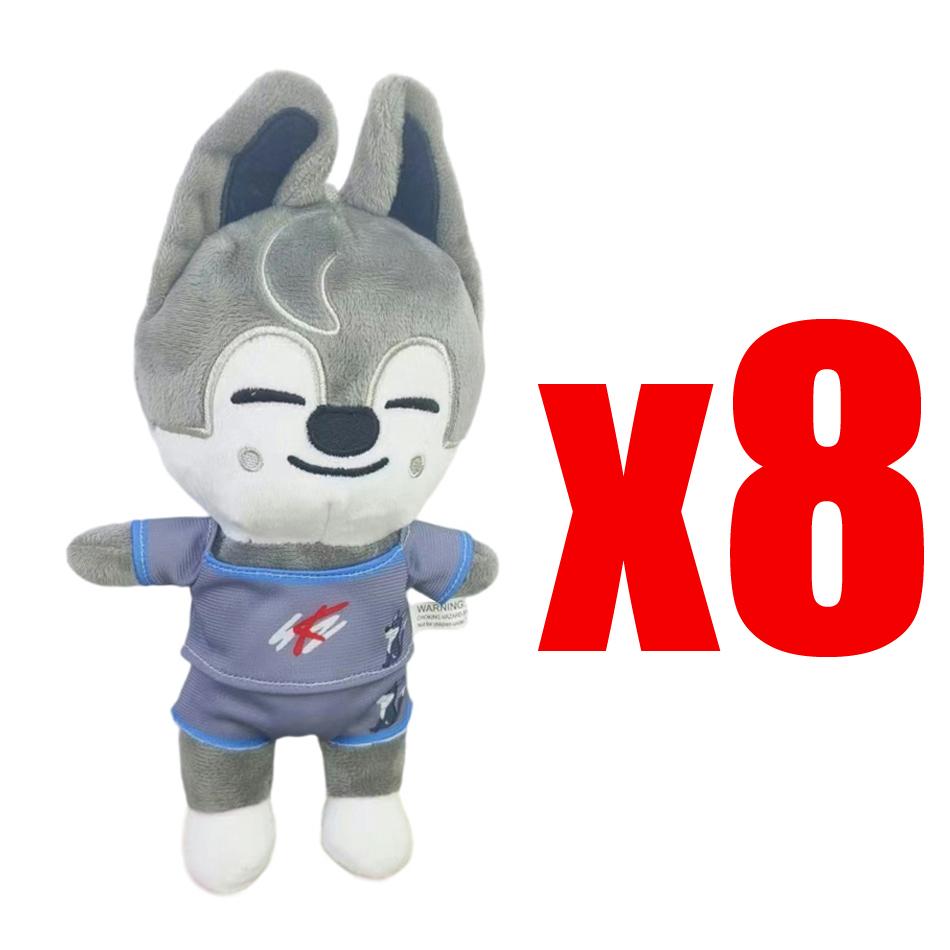 20cm Skzoo Plush Toys Stray Kids Cartoon Stuffed Animal Wolf Chan Plushies Doll Cute Companion Adults Fans Gift for Cuddly Fluffy Huggable Kawaii