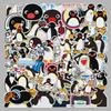 50 Cute Waterproof Penguin Family Cartoon Stickers for Phones, Luggage, and Computers
