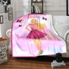 1pc Barbie Doll Flannel Throw Blanket Soft, Warm & Cozy for Couch, Bed, Office, and Travel Versatile All Season Gift, Christmas present