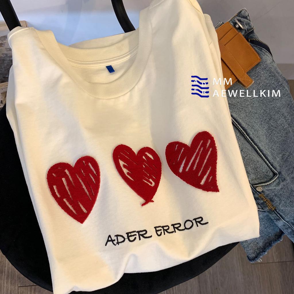 Men Women Summer Korean Fashion Sweat Top Tees Oversize Embroidery Cotton outfits Female Costume
