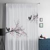 Beautiful Blossom Cherry And Birds Tulle Curtain For Living Room Sheer Valance Curtain For Kitchen Bedroom Window Drapes