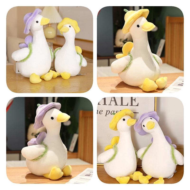 Cute Yellow Duck Plush Toy With Hat Perfect For Kids' Birthdays