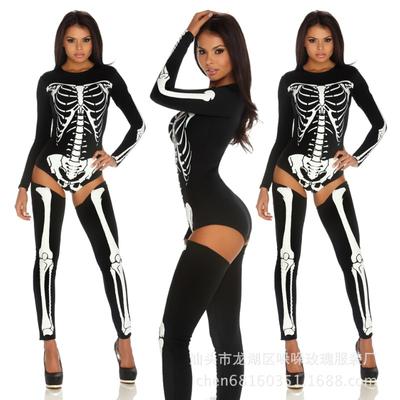 Vampire Halloween Costume Skull Skirt Ghost Bride Empress Cosplay Witch Zombie Costume