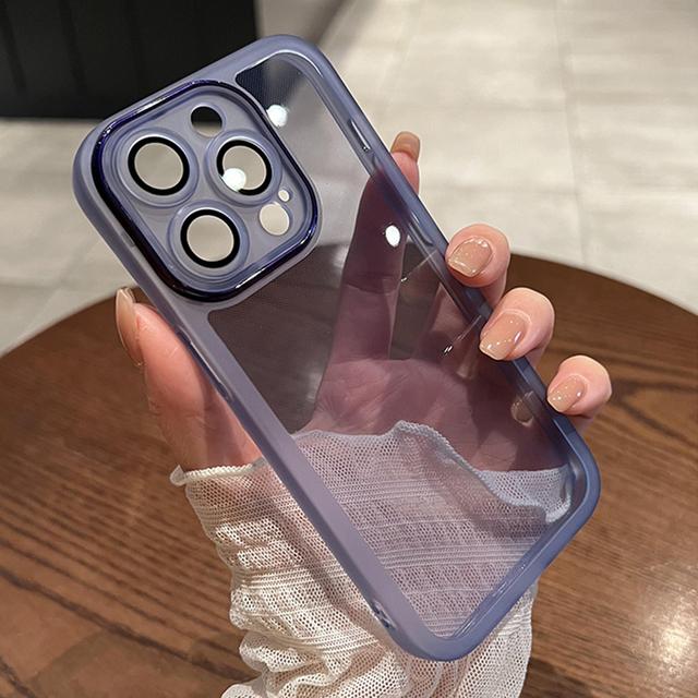 Clear Lens Film Protection Case For Iphone 14 Pro Max Case Silicone \Nshockproof Phone Case For Iphone 11 12 13 Pro Max Back Cover