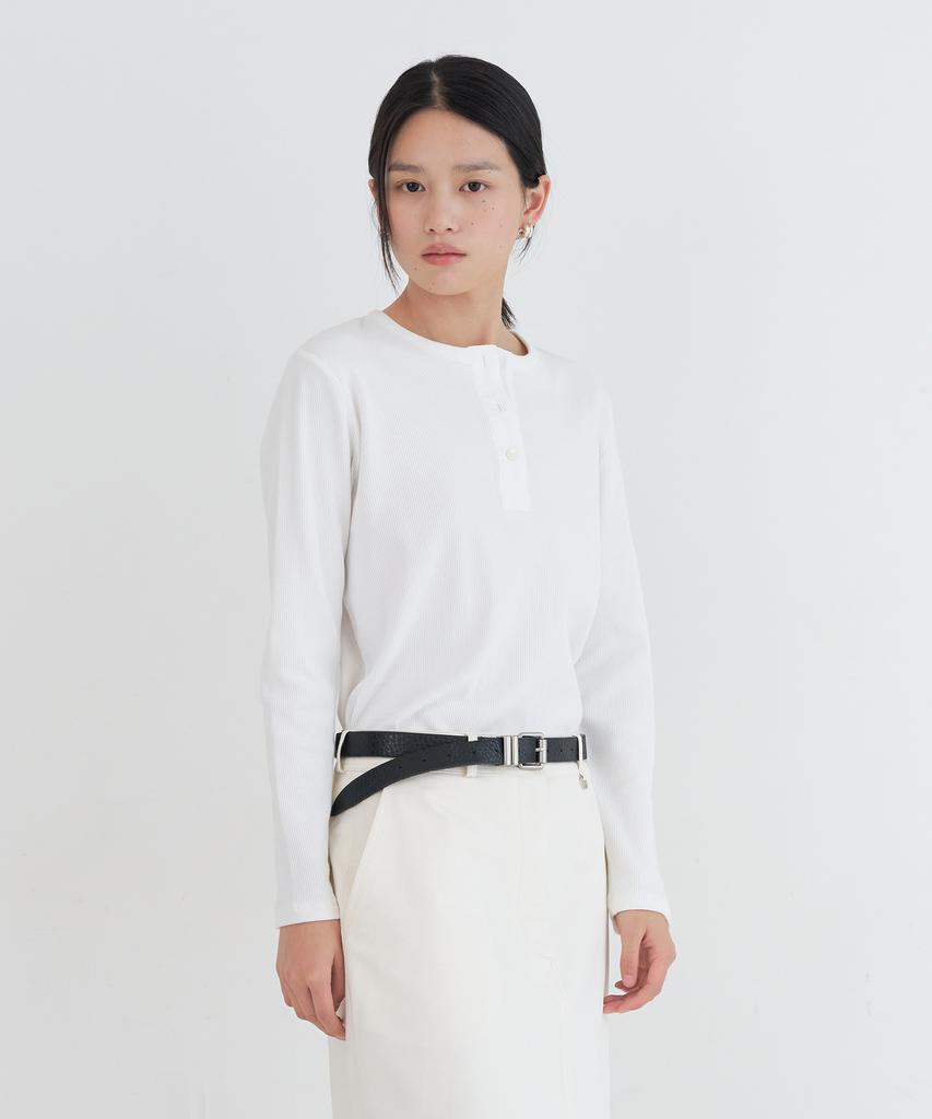 Loteu Waffle Button T-Shirt_2 Color