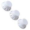 3PCS Potentiometer Rotary Knobs Tone Volume Control Knob Replacement for Electric Guitar Bass White Knob Gold Lettering